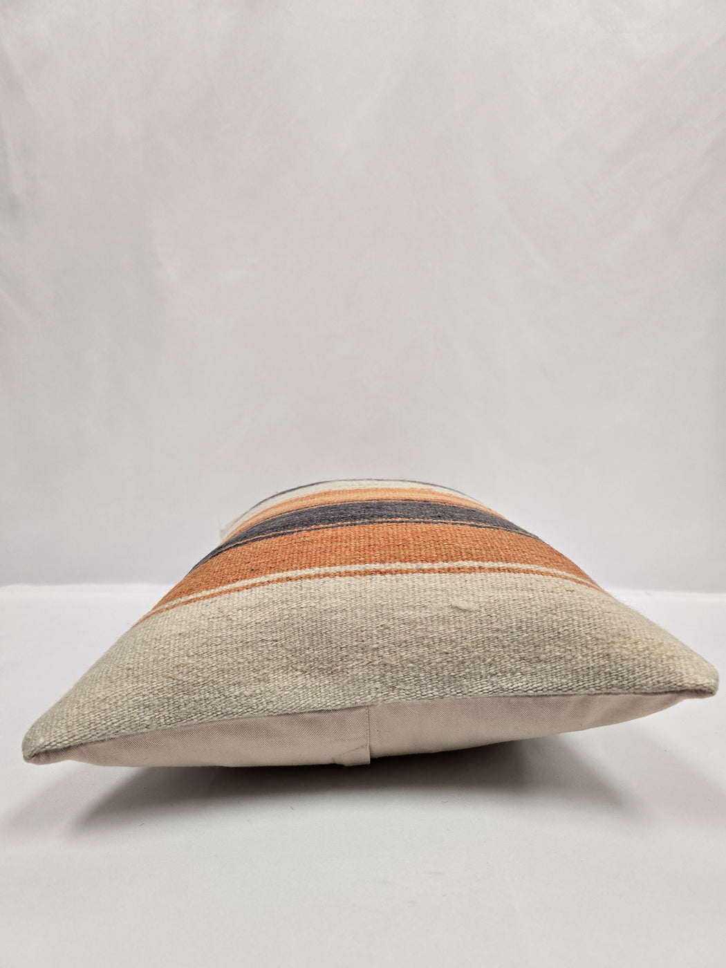 Turkish Hemp Pillow Cushion Natural Cream Orange Pillow Cushion Cover 16" x 24" #9130