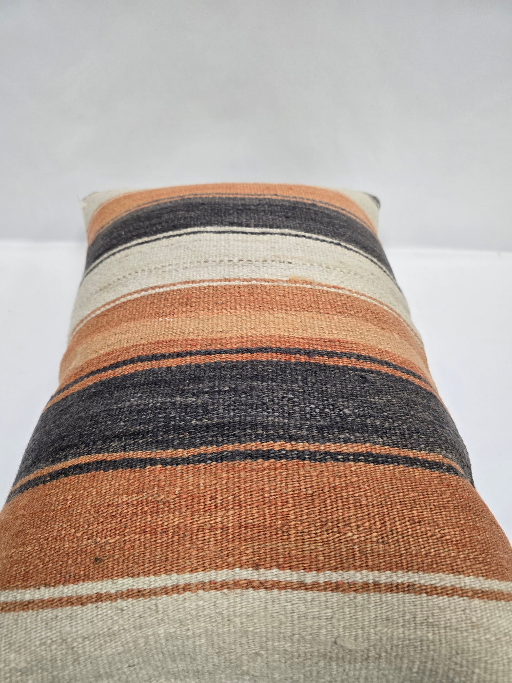 Turkish Hemp Pillow Cushion Natural Cream Orange Pillow Cushion Cover 16" x 24" #9130