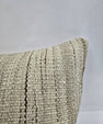 Turkish Lumbar Rug Pillow Cream Brown Cushion Cover Hemp Pillow 14" x 40" #9513
