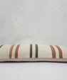 Turkish Lumbar Rug Pillow Cream Brown Cushion Cover Hemp Pillow 14" x 40" #9511