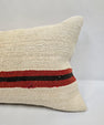 Turkish Hemp Pillow Cushion Natural Cream Black Red Pillow Cushion Cover 16" x 24" #9115