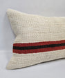 Turkish Hemp Pillow Cushion Natural Cream Black Red Pillow Cushion Cover 16" x 24" #9115