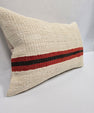 Turkish Hemp Pillow Cushion Natural Cream Black Red Pillow Cushion Cover 16" x 24" #9115