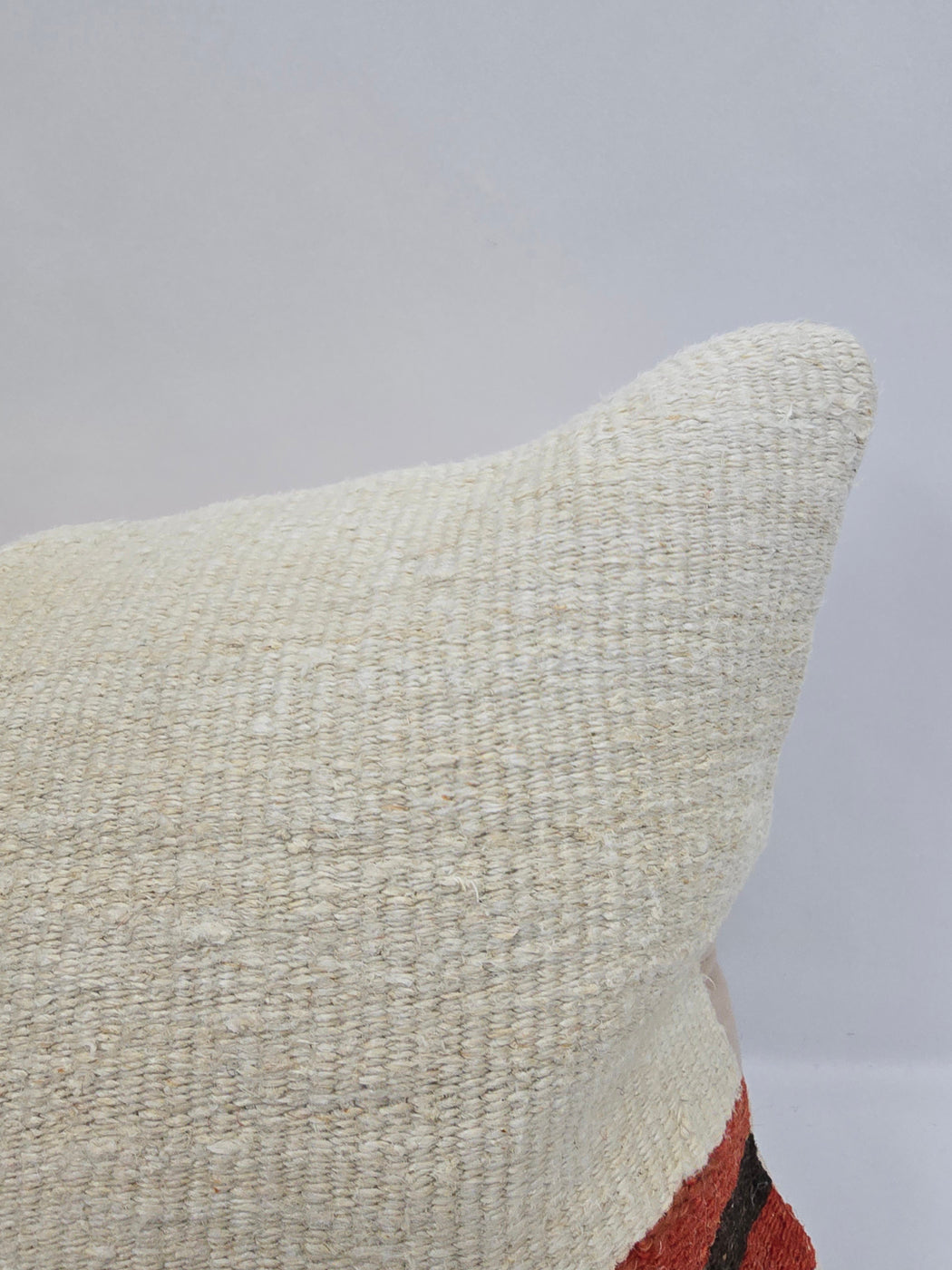 Turkish Hemp Pillow Cushion Natural Cream Black Red Pillow Cushion Cover 16" x 24" #9115