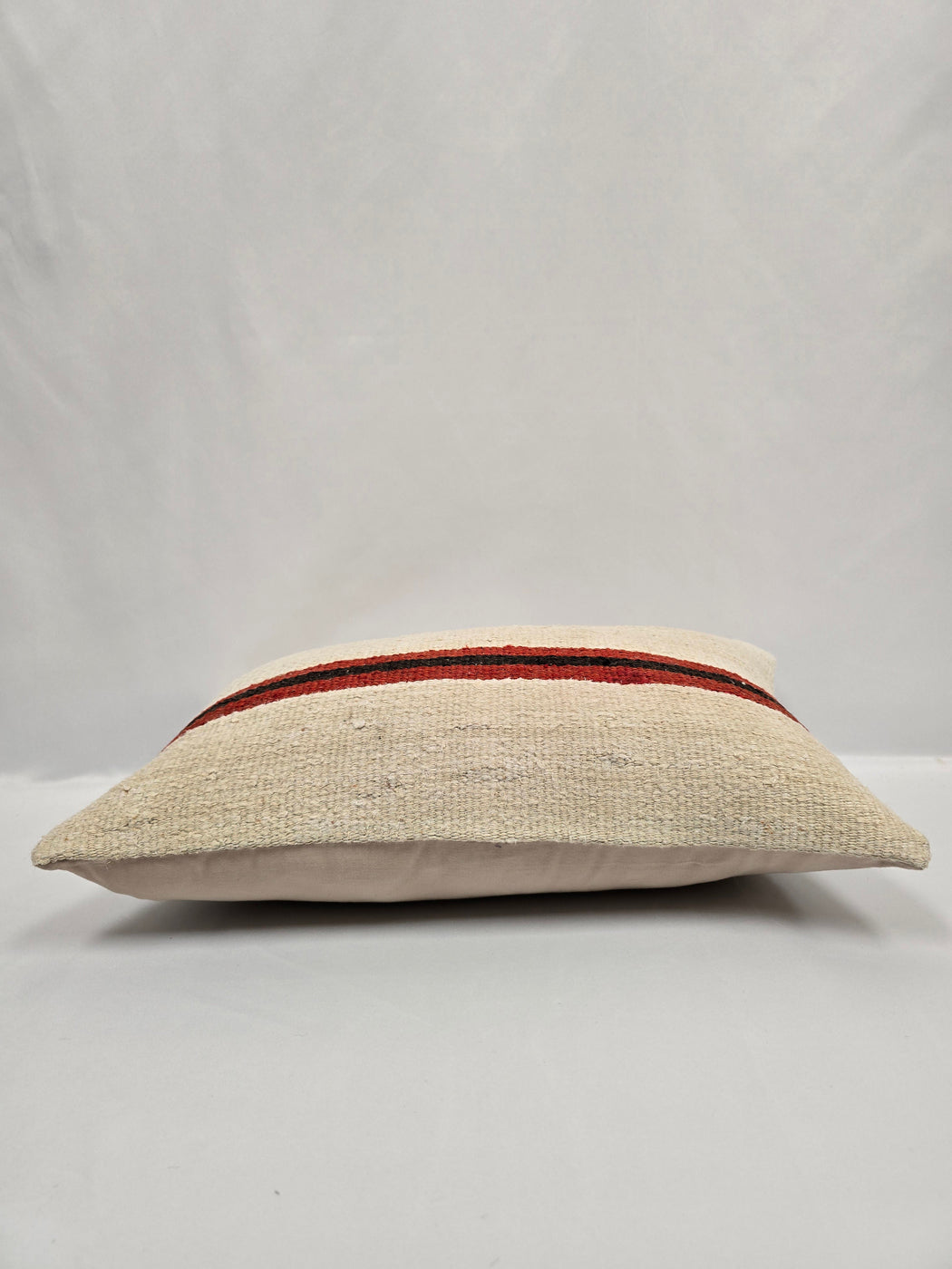 Turkish Hemp Pillow Cushion Natural Cream Black Red Pillow Cushion Cover 16" x 24" #9115