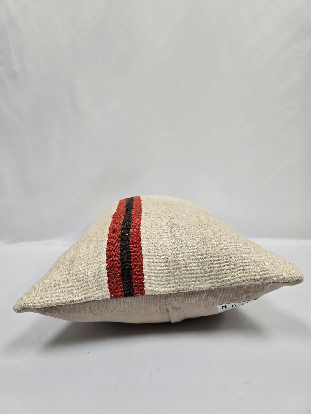 Turkish Hemp Pillow Cushion Natural Cream Black Red Pillow Cushion Cover 16" x 24" #9115