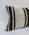 Turkish Hemp Pillow Cushion Natural Cream Black Pillow Cushion Cover 16" x 24" #9114