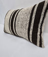 Turkish Hemp Pillow Cushion Natural Cream Black Pillow Cushion Cover 16" x 24" #9114