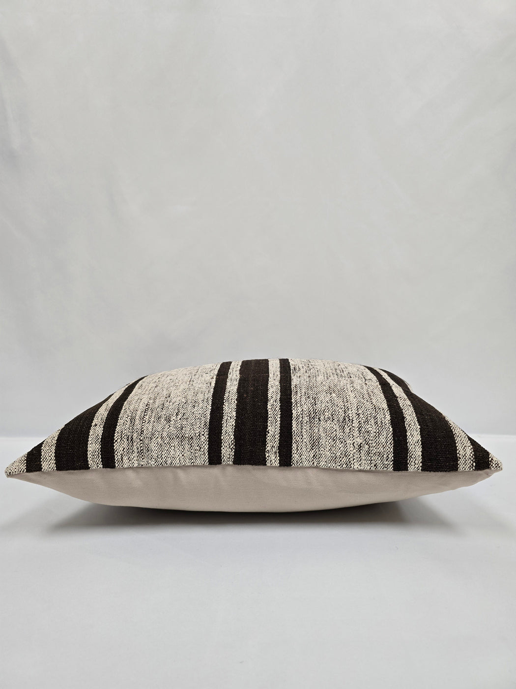Turkish Hemp Pillow Cushion Natural Cream Black Pillow Cushion Cover 16" x 24" #9114
