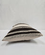 Turkish Hemp Pillow Cushion Natural Cream Black Pillow Cushion Cover 16" x 24" #9114
