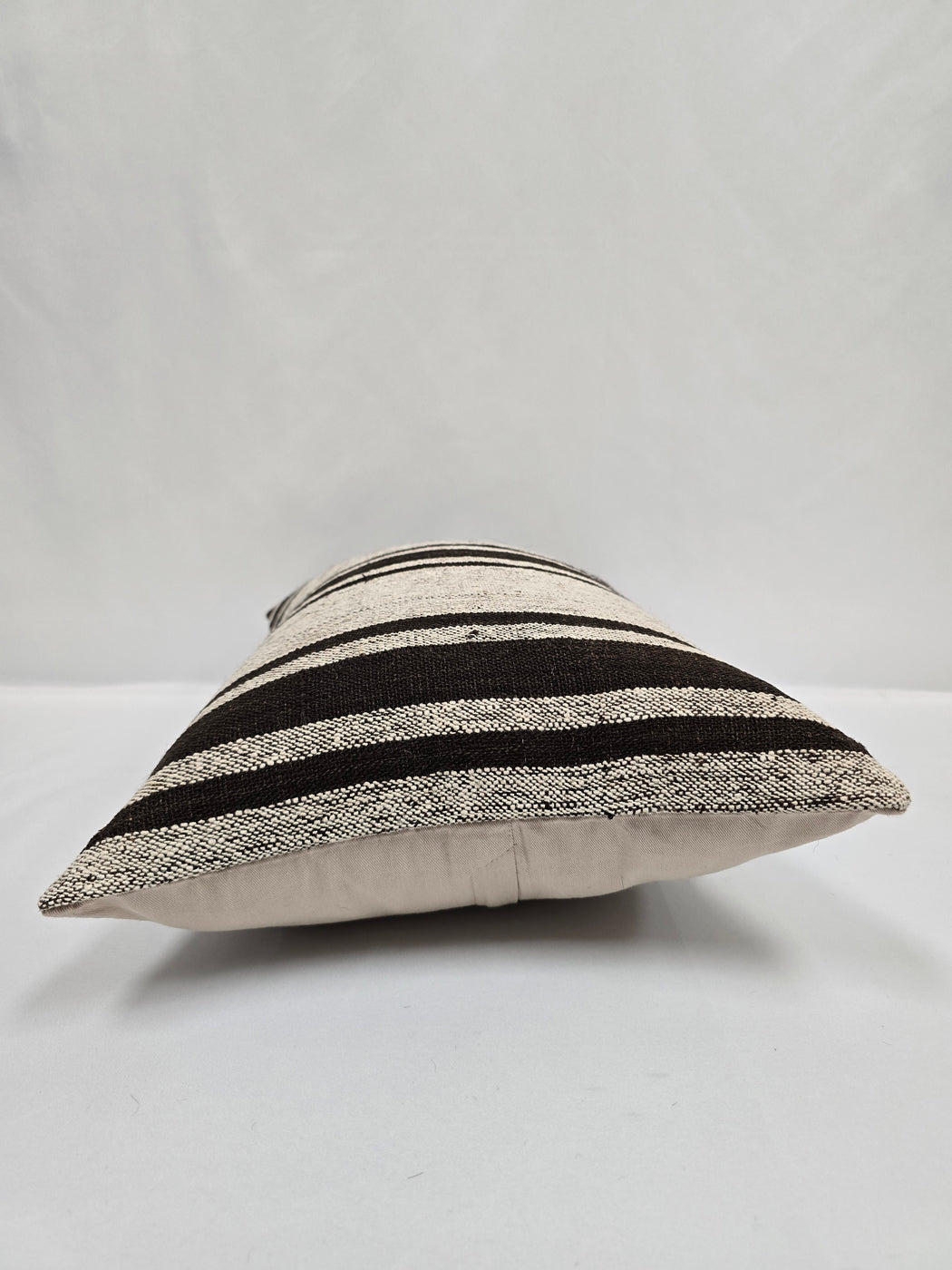 Turkish Hemp Pillow Cushion Natural Cream Black Pillow Cushion Cover 16" x 24" #9114