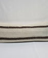 Turkish Lumbar Rug Pillow Cream Brown Cushion Cover Hemp Pillow 14" x 40" #9507