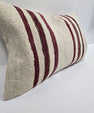Turkish Hemp Pillow Cushion Natural Cream Black Pillow Cushion Cover 16" x 24" #9112
