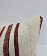 Turkish Hemp Pillow Cushion Natural Cream Black Pillow Cushion Cover 16" x 24" #9112