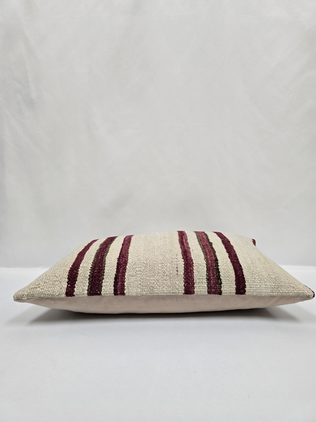 Turkish Hemp Pillow Cushion Natural Cream Black Pillow Cushion Cover 16" x 24" #9112