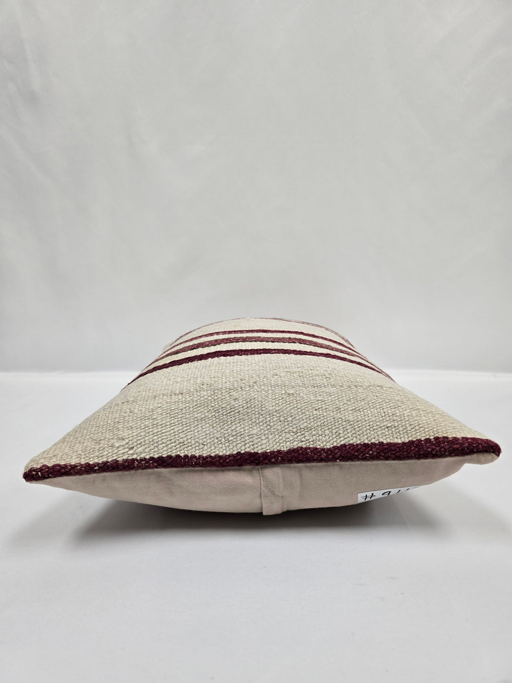 Turkish Hemp Pillow Cushion Natural Cream Black Pillow Cushion Cover 16" x 24" #9112