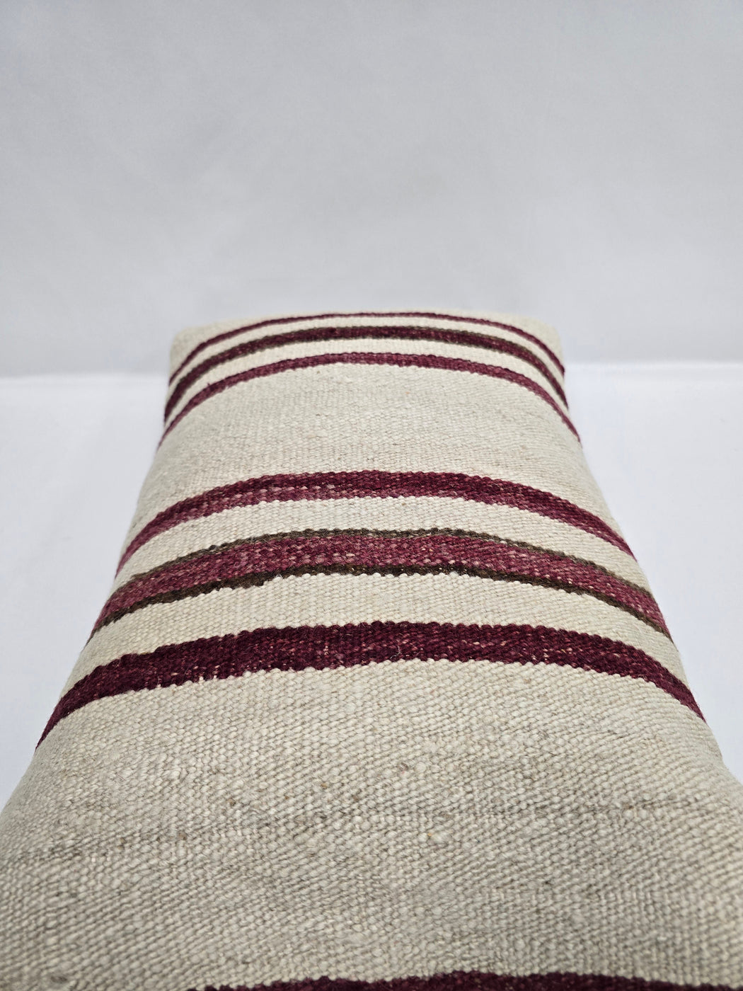 Turkish Hemp Pillow Cushion Natural Cream Black Pillow Cushion Cover 16" x 24" #9112