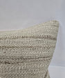 Turkish Lumbar Rug Pillow Cream Cushion Cover Hemp Pillow 14" x 40" #9506