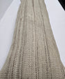Turkish Lumbar Rug Pillow Cream Cushion Cover Hemp Pillow 14" x 40" #9506