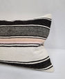 Turkish Hemp Pillow Cushion Natural Cream Black Gray Pillow Cushion Cover 16" x 24" #9118