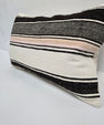 Turkish Hemp Pillow Cushion Natural Cream Black Gray Pillow Cushion Cover 16" x 24" #9118