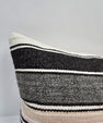 Turkish Hemp Pillow Cushion Natural Cream Black Gray Pillow Cushion Cover 16" x 24" #9118