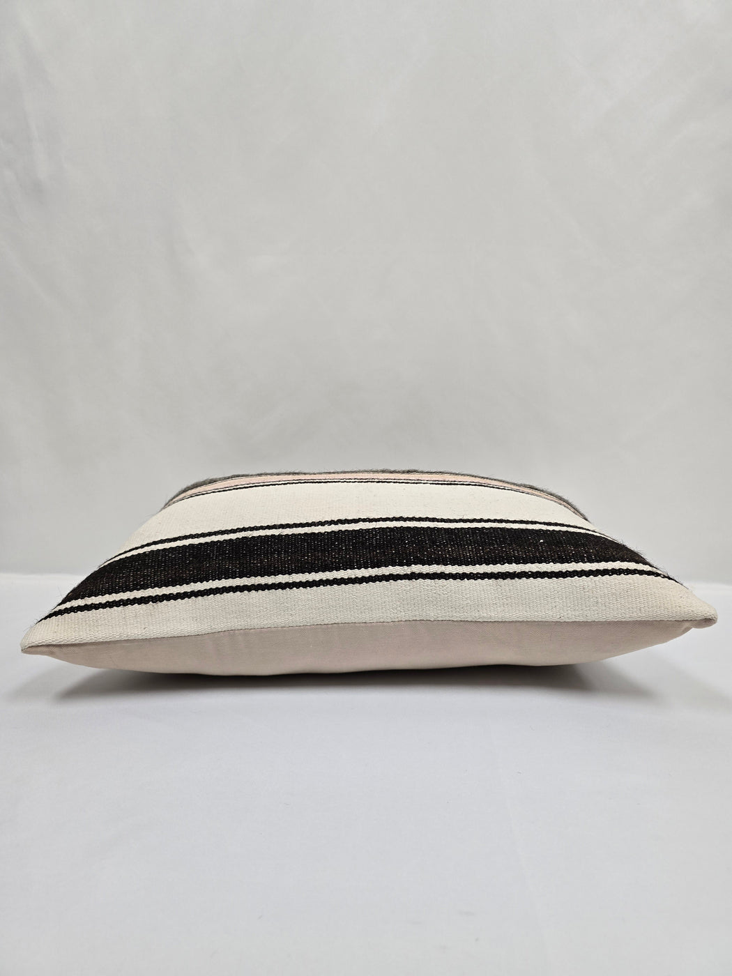 Turkish Hemp Pillow Cushion Natural Cream Black Gray Pillow Cushion Cover 16" x 24" #9118