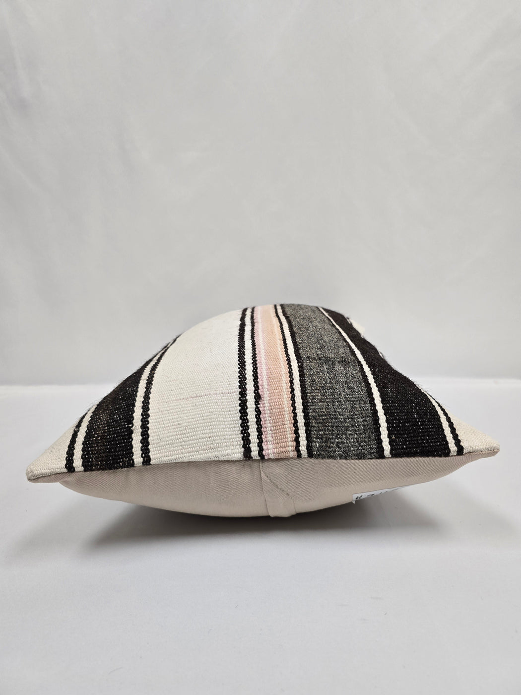Turkish Hemp Pillow Cushion Natural Cream Black Gray Pillow Cushion Cover 16" x 24" #9118