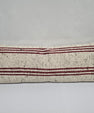 Turkish Lumbar Rug Pillow Cream Black Cushion Cover Hemp Pillow 14" x 40" #9509
