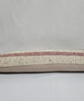 Turkish Lumbar Rug Pillow Cream Black Cushion Cover Hemp Pillow 14" x 40" #9509