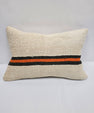 Turkish Hemp Pillow Cushion Natural Cream Black Orange Pillow Cushion Cover 16" x 24" #9113