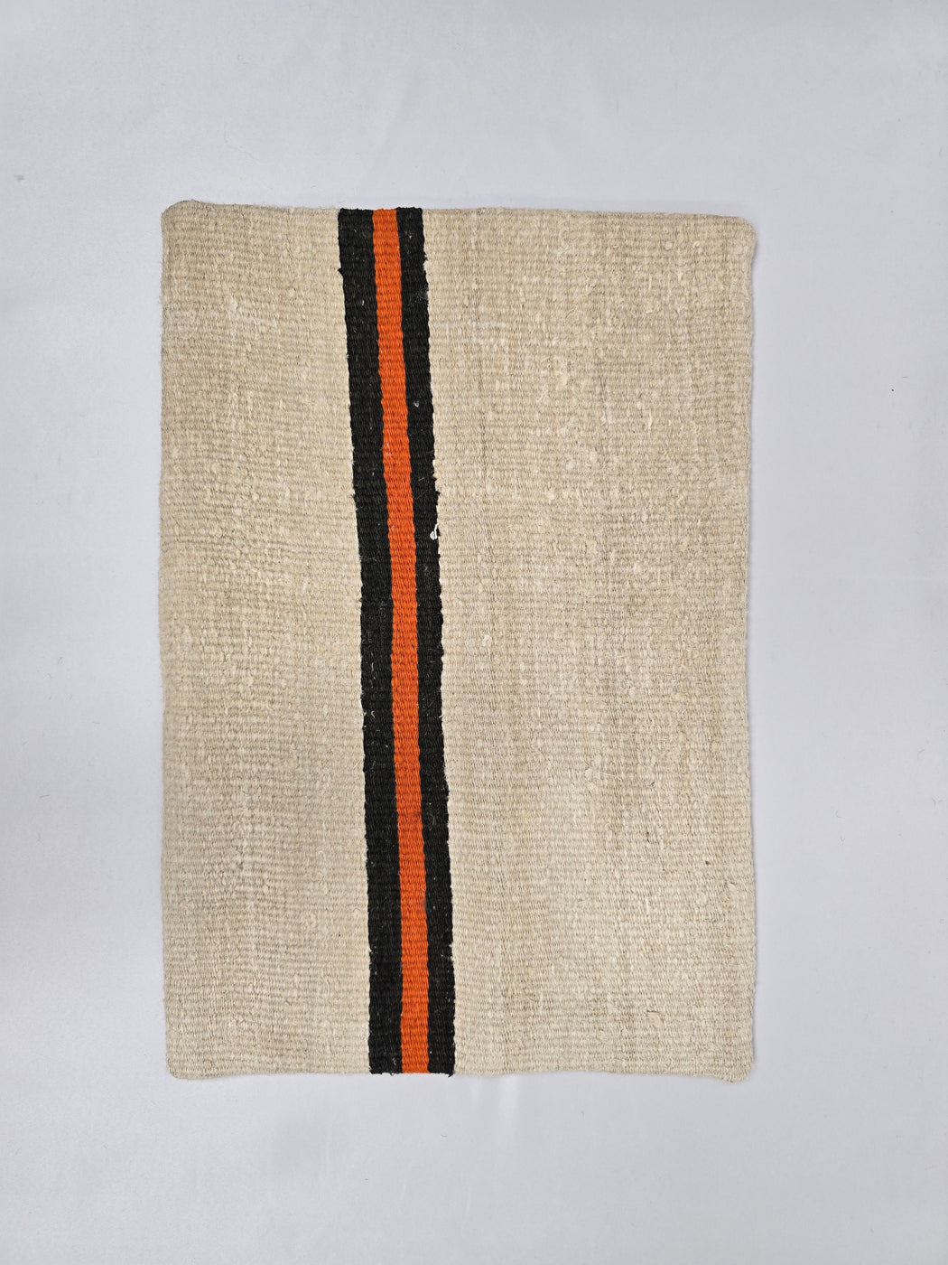 Turkish Hemp Pillow Cushion Natural Cream Black Orange Pillow Cushion Cover 16" x 24" #9113