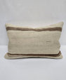 Turkish Hemp Pillow Cushion Natural Cream Brown Pillow Cushion Cover 16" x 24" #9110