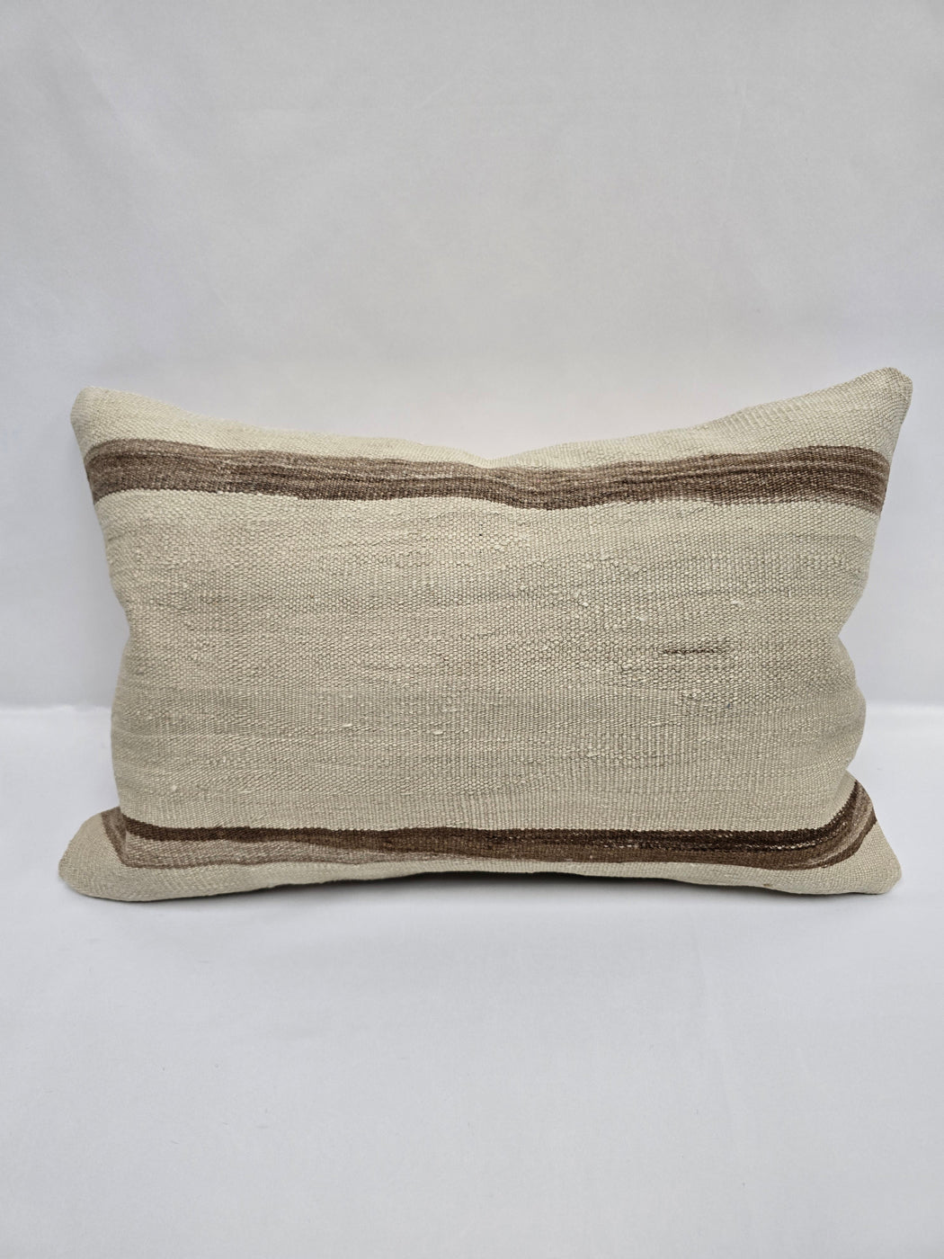 Turkish Hemp Pillow Cushion Natural Cream Brown Pillow Cushion Cover 16" x 24" #9110