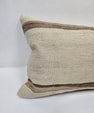 Turkish Hemp Pillow Cushion Natural Cream Brown Pillow Cushion Cover 16" x 24" #9110