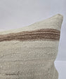Turkish Hemp Pillow Cushion Natural Cream Brown Pillow Cushion Cover 16" x 24" #9110