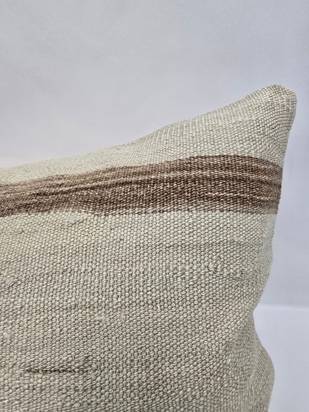 Turkish Hemp Pillow Cushion Natural Cream Brown Pillow Cushion Cover 16" x 24" #9110