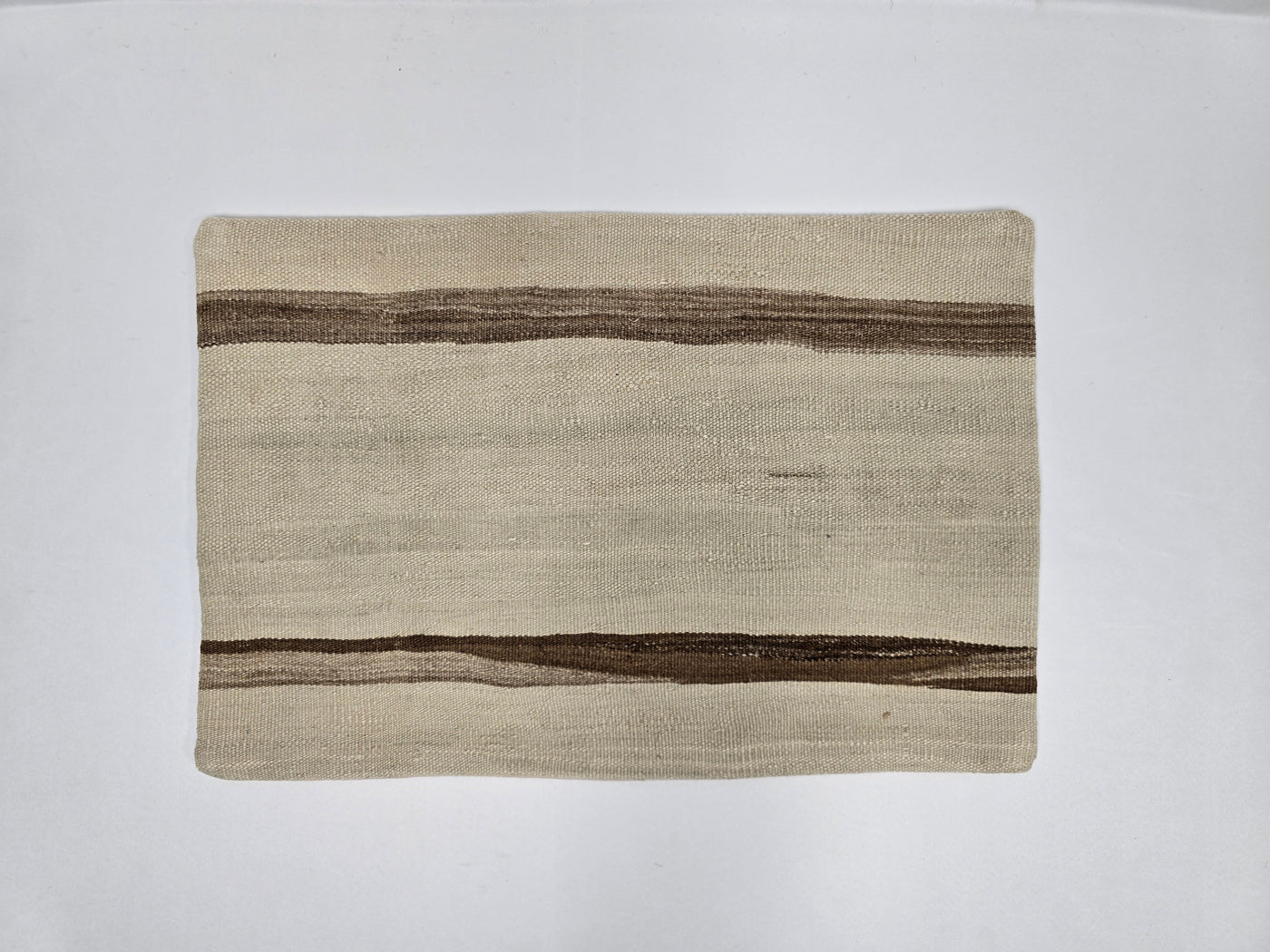 Turkish Hemp Pillow Cushion Natural Cream Brown Pillow Cushion Cover 16" x 24" #9110