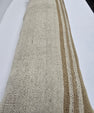 Turkish Lumbar Rug Pillow Cream Brown Cushion Cover Hemp Pillow 14" x 40" #9515