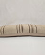 Turkish Lumbar Rug Pillow Cream Brown Cushion Cover Hemp Pillow 14" x 40" #9514