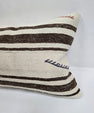 Turkish Hemp Pillow Cushion Natural Cream Brown Blue Pillow Cushion Cover 16" x 24" #9109