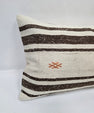 Turkish Hemp Pillow Cushion Natural Cream Brown Blue Pillow Cushion Cover 16" x 24" #9109