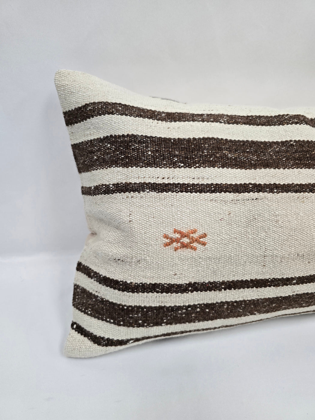 Turkish Hemp Pillow Cushion Natural Cream Brown Blue Pillow Cushion Cover 16" x 24" #9109