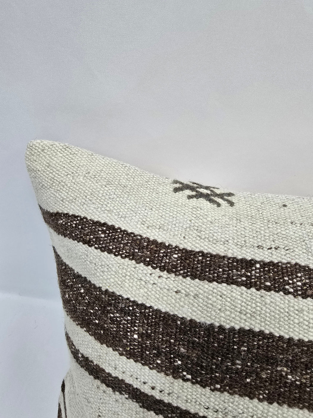Turkish Hemp Pillow Cushion Natural Cream Brown Blue Pillow Cushion Cover 16" x 24" #9109