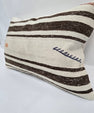Turkish Hemp Pillow Cushion Natural Cream Brown Blue Pillow Cushion Cover 16" x 24" #9109