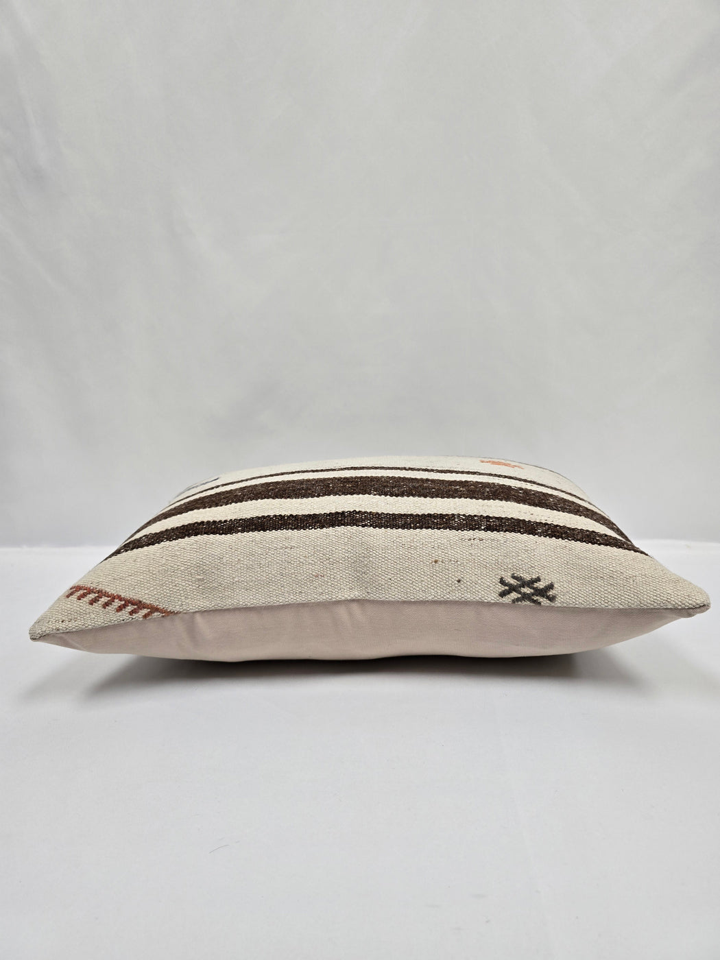 Turkish Hemp Pillow Cushion Natural Cream Brown Blue Pillow Cushion Cover 16" x 24" #9109