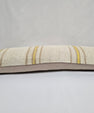 Turkish Lumbar Rug Pillow Cream Yellow Cushion Cover Hemp Pillow 14" x 40" #9504