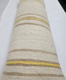 Turkish Lumbar Rug Pillow Cream Yellow Cushion Cover Hemp Pillow 14" x 40" #9504