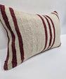 Turkish Hemp Pillow Cushion Natural Cream Black Pillow Cushion Cover 16" x 24" #9104