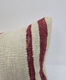 Turkish Hemp Pillow Cushion Natural Cream Black Pillow Cushion Cover 16" x 24" #9104